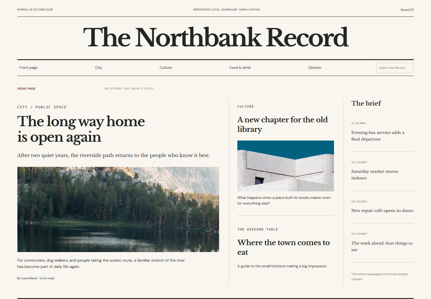 Editorial Newspaper desktop reference