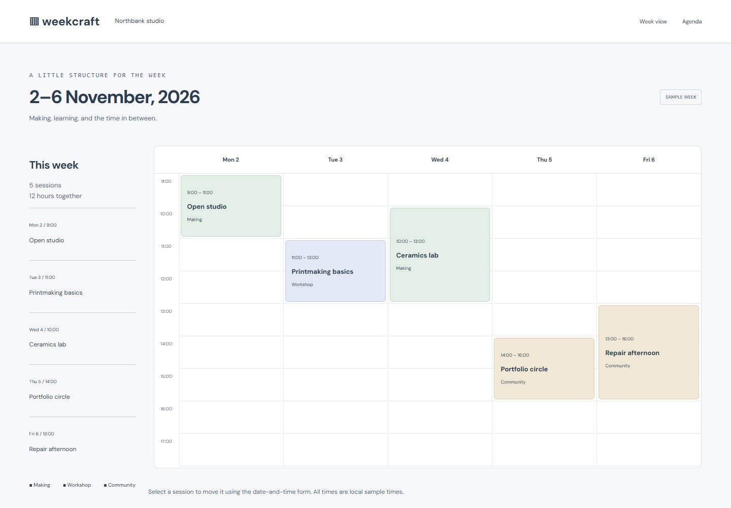 Temporal Planner desktop reference