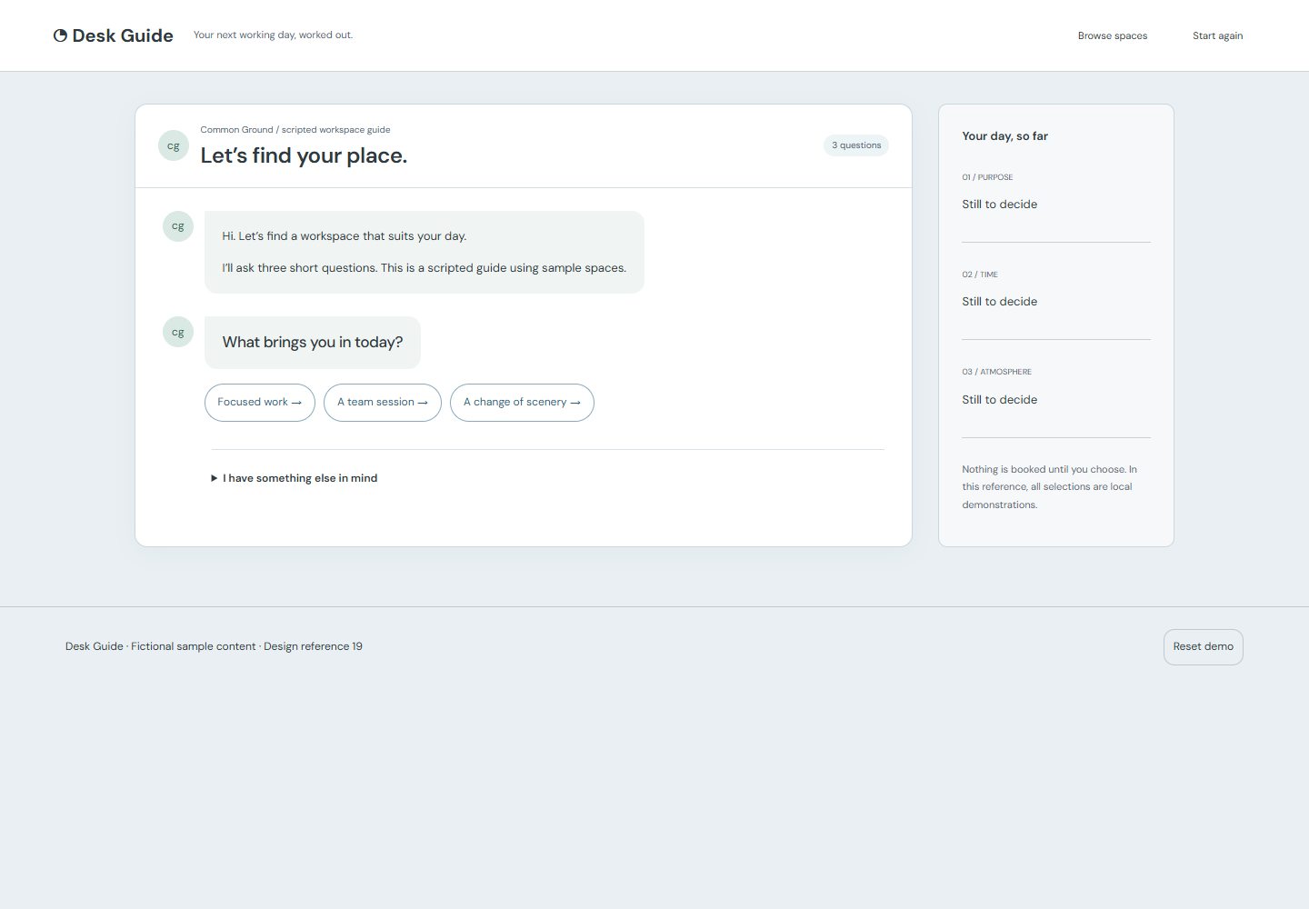 Conversation Desk desktop reference