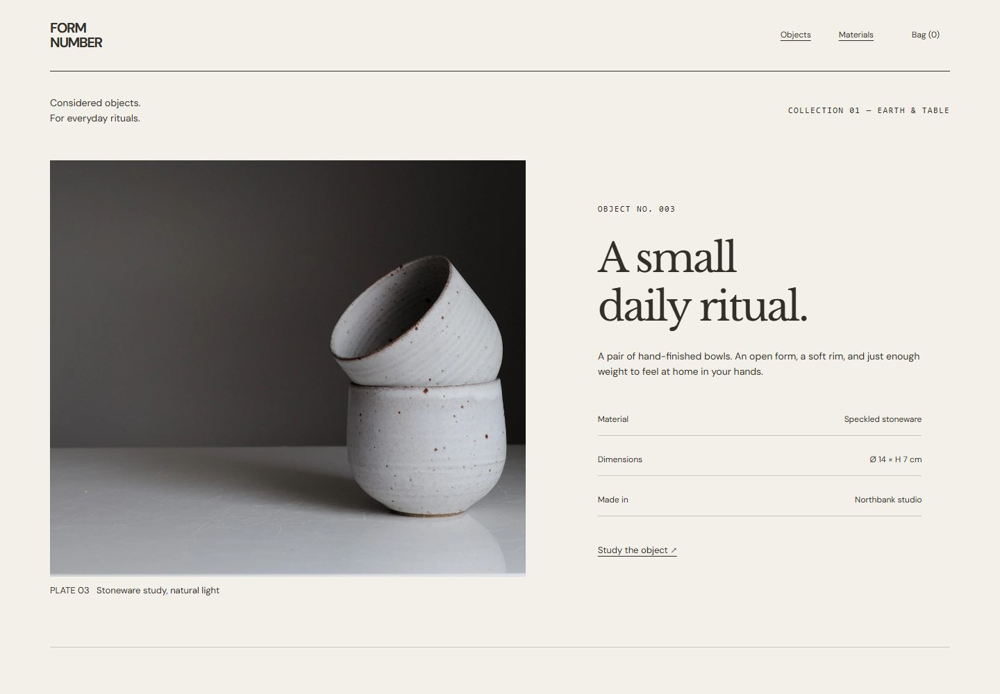 Specimen Shop desktop reference