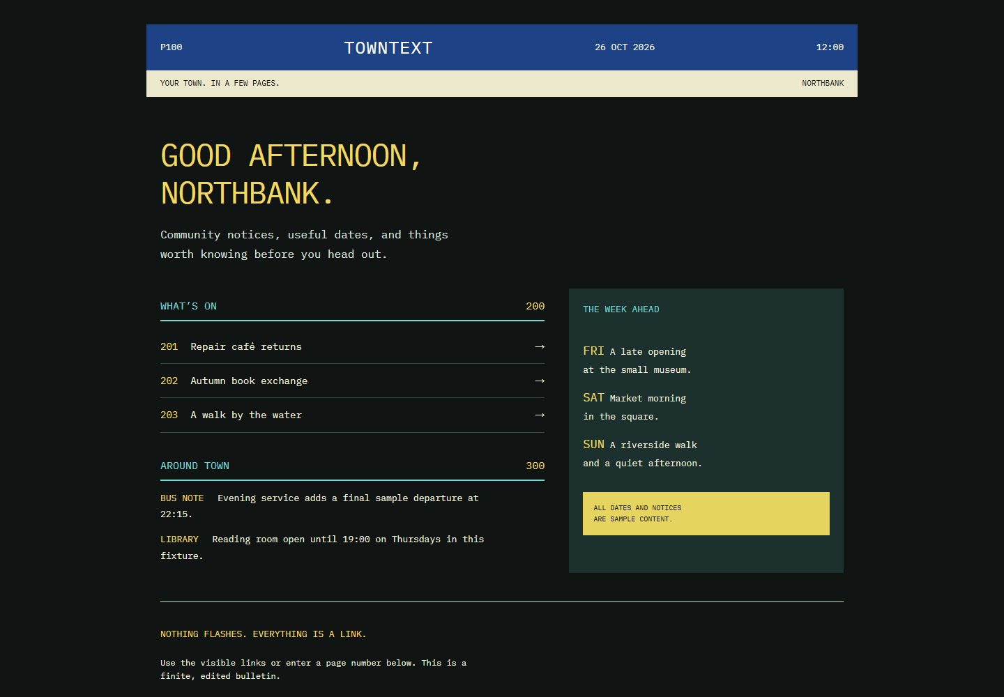 Teletext Bulletin desktop reference