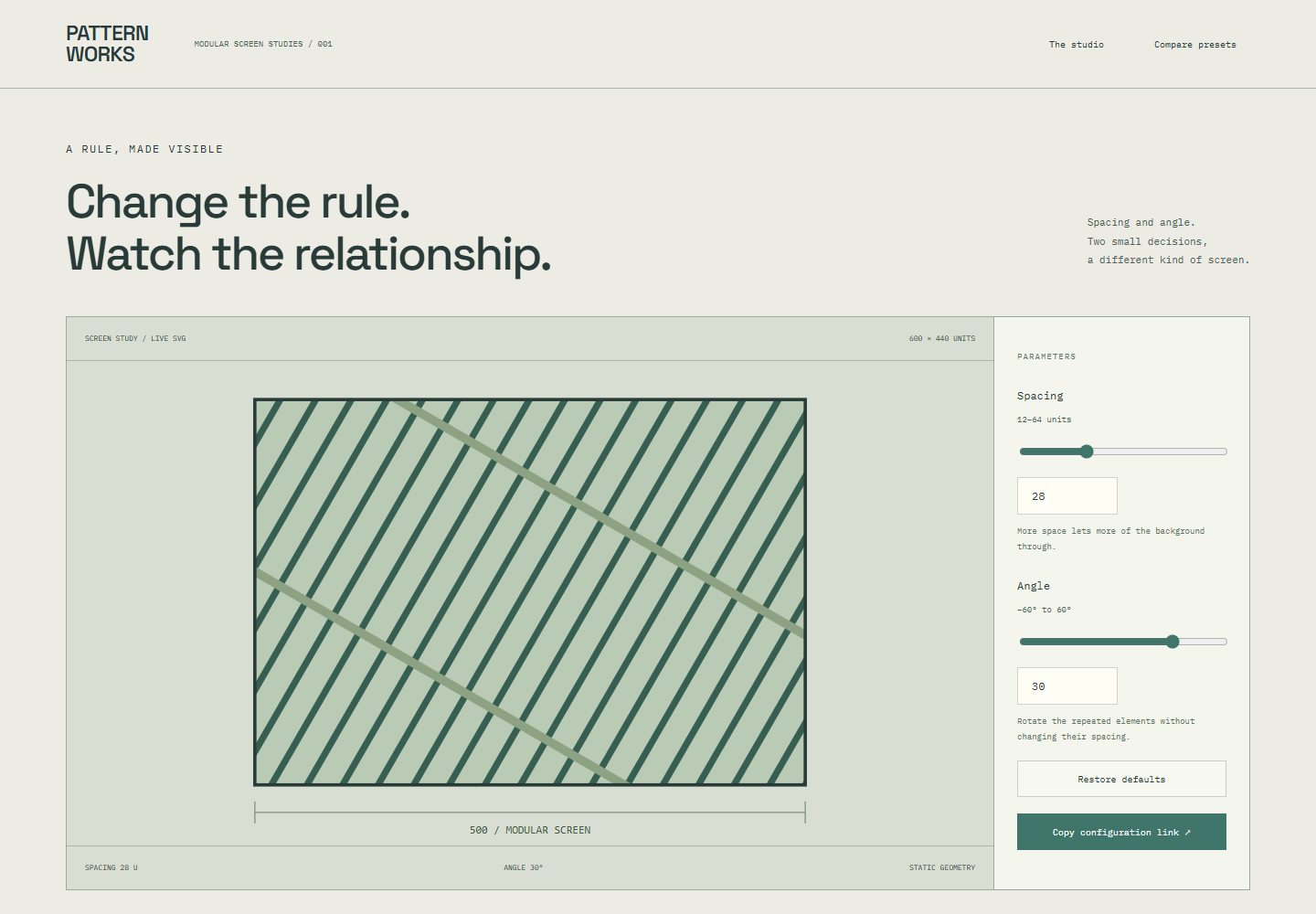 Parametric Studio desktop reference
