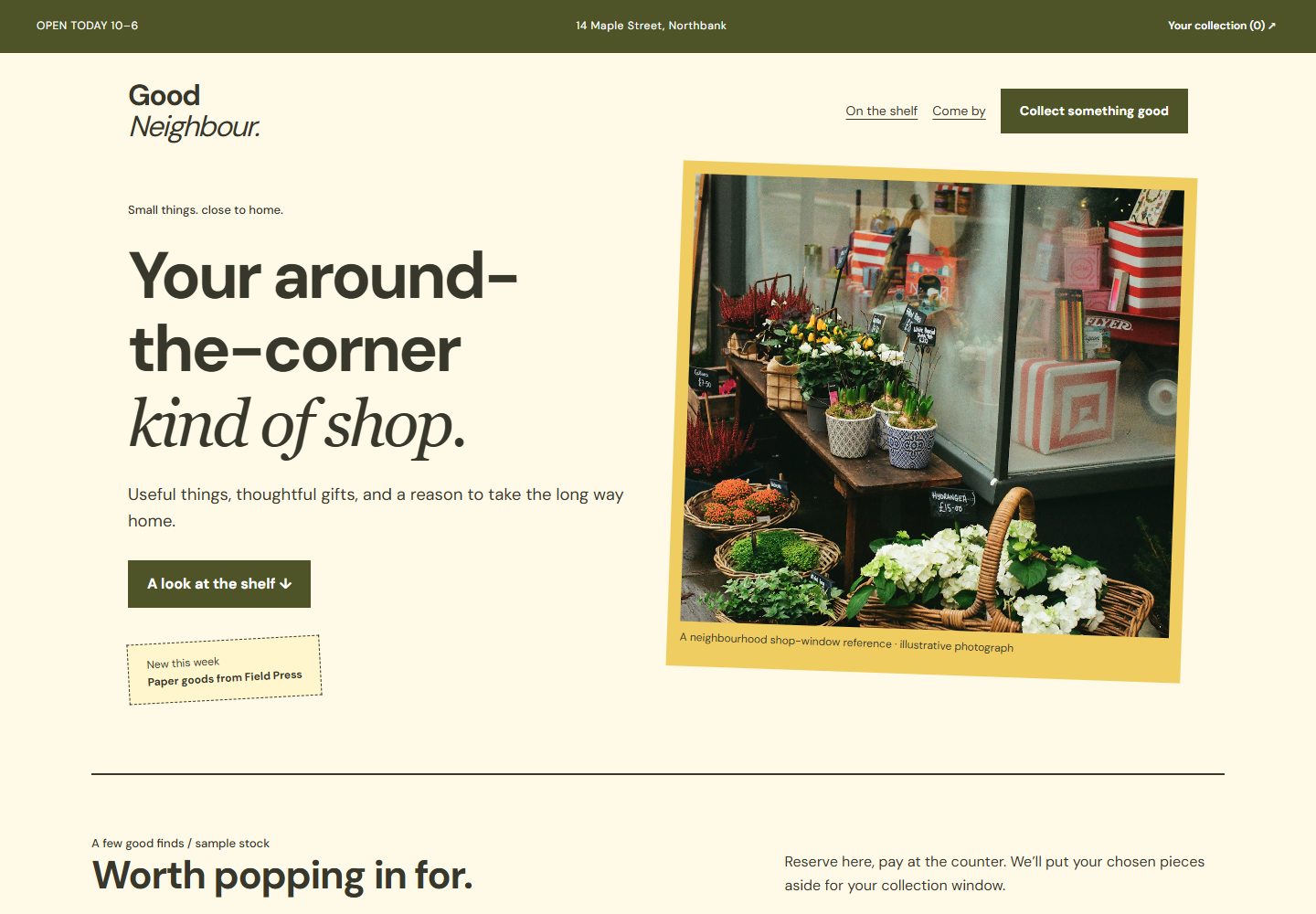 Corner Shop desktop reference